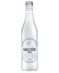 WODA NAŁĘCZÓW ZDRÓJ, GAZOWANA, BUTELKA SZKLANA, 500ML