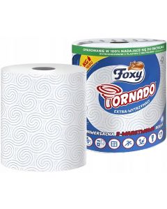 RĘCZNIK PAPIEROWY TRZYWARSTWOWY CELULOZOWY FOXY TORNADO BIAŁY 350 LISTKÓW