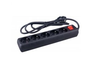 PRZEDŁUŻACZ OFFICE PRODUCTS 5 GNIAZD 1,5M Z WYŁĄCZNIKIEM CZARNY