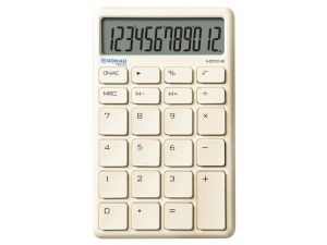 Kalkulator biurowy DONAU TECH, 12-cyfr. wyświetlacz, funkcja pierw., wym. 137x84 mm, beżowy