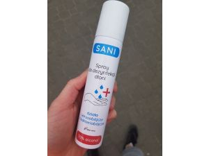 PROFESJONALNY SPRAY DO DEZYNFEKCJI RĄK, WIRUSOBÓJCZY, BAKTERIOBÓJCZY SANI 90M