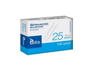 SPINACZ BIUROWE OWALNE TETIS 25MM R25 GS140-A  OPAK.100SZT