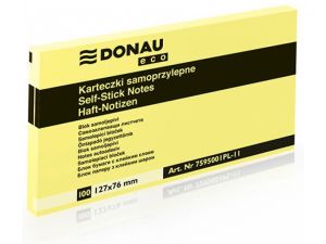 NOTES SAMOPRZYLEPNY DONAU ECO 127X76MM ŻÓŁTY