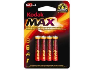 BATERIA KODAK LR03 AAA K3A-4 MAX BLISTER 30952812