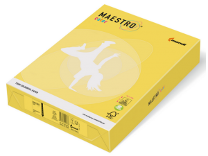 PAPIER MAESTRO A4 160G KANARKOWY CY39, RYZA 250 ARK.