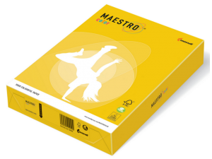PAPIER MAESTRO A4 160G ŻÓŁTY SIARKOWY IG50, RYZA 250 ARK.