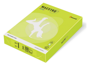 PAPIER MAESTRO A4 160G ZIELEŃ LIMONKI LG46, RYZA 250 ARK.