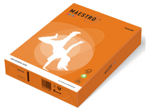PAPIER MAESTRO A4 160G POMARAŃCZOWY OR43, RYZA 250 ARK.