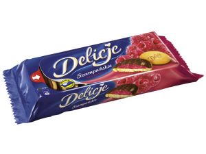 CIASTKA DELICJE SZAMPAŃSKIE MALINOWE 147G