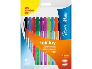 DŁUGOPIS PAPER MATE INKJOY 100 Z ZATYCZKĄ M 10 SZT MIX