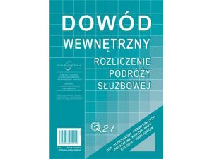 DP DOWÓD WEWNĘTRZNY A5 K21 ROZLICZENIE PODRÓŻY SŁUŻBOWEJ