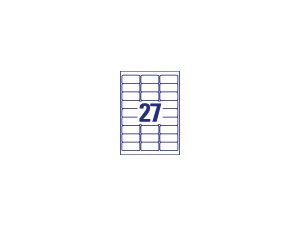 IDENTYFIKATOR AVERY ZWECKFORM 63,5X29,6 SAMOPRZYLEPNY IMIENNY 20 ARKUSZY
