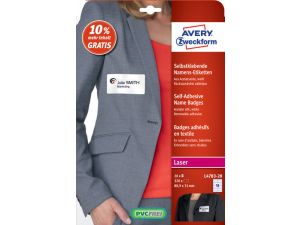 IDENTYFIKATOR AVERY ZWECKFORM 88,9X31MM SAMOPRZYLEPNY IMIENNY 20 ARKUSZY