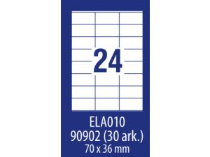 ETYKIETA AVERY ZWECKFORM ECONOMY E100 ELA010 70X36MM 100 ARKUSZY