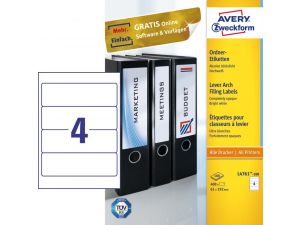 ETYKIETA AVERY ZWECKFORM L4761 61X192MM NA SEGREGATOR 100 ARKUSZY