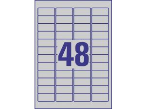 ETYKIETA AVERY ZWECKFORM L6009 ZNAMIONOWA 45,7X21,2MM SREBRNA 100 ARKUSZY