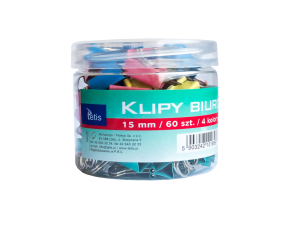 SPINACZ KLIPS TETIS 15MM 60SZT GK002-A PASTEL MIX