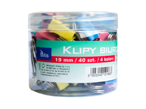 SPINACZ KLIPS TETIS 19MM 40SZT GK002-B PASTEL MIX