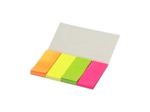 ZAKŁADKI INDEKSUJĄCE PAPIEROWE NEON D.RECT 20x50MM 4 KOLORY