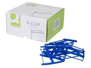 KLIPS ARCHIWIZACYJNY Q-CONNECT E-CLIP NIEBIESKI OP. 100 SZT.