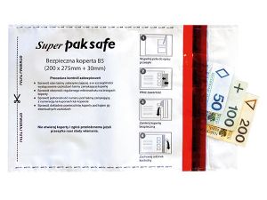 KOPERTA B-5 BEZPIECZNA NC SUPER PAK SZARA PODDRUK CZARNY 50 SZT.