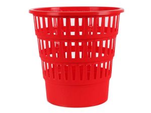 KOSZ NA ŚMIECI OFFICE PRODUCTS 16L AŻUROWY CZERWONY