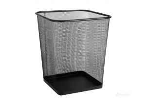 KOSZ NA ŚMIECI TRES 18L CZARNY KWADRATOWY DRUCIANY