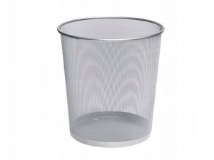 KOSZ NA ŚMIECI TRES 18L SREBRNY OKRĄGŁY DRUCIANY