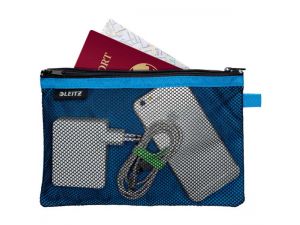 KOSZULKA LEITZ WOW L NIEBIESKA Z SUWAKIEM SASZETKA PODRÓŻNA