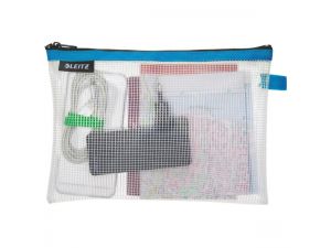 KOSZULKA LEITZ WOW M NIEBIESKA Z SUWAKIEM WODOODPORNA SASZETKA PODRÓŻNA