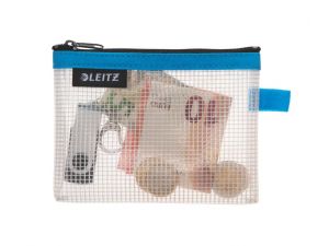 KOSZULKA LEITZ WOW S NIEBIESKA Z SUWAKIEM WODOODPORNA SASZETKA PODRÓŻNA