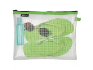 KOSZULKA LEITZ WOW S ZIELONA Z SUWAKIEM WODOODPORNA SASZETKA PODRÓŻNA