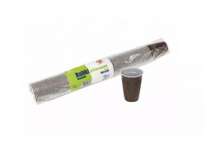 KUBEK PP 180ML BRĄZOWY RĘKAW 100SZT.