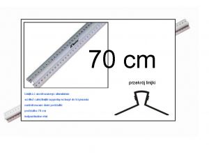 LINIJKA LENIAR  70CM ALUMINIOWA BIUROWA / Z UCHWYTEM