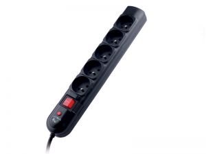 LISTWA ZASILAJĄCA TRACER 3,0 M BLACK POWER GUARD 5 GNIAZD