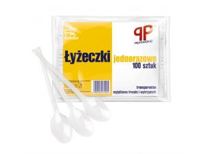 ŁYŻECZKA PLASTIKOWA SARANTIS 100SZT. TRANSPARENTNE ŁYŻECZKI