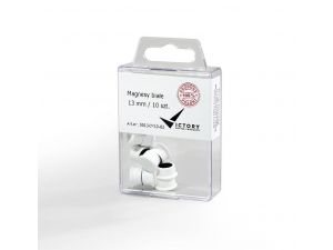 MAGNESY VICTORY OFFICE 13MM 10 SZT. BIAŁE