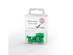 MAGNESY VICTORY OFFICE 13MM 10 SZT. ZIELONE
