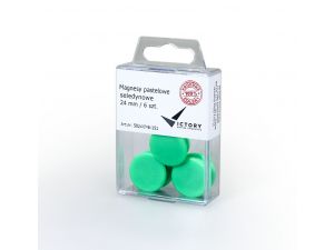 MAGNESY VICTORY OFFICE 24MM 6 SZT. PASTELOWE SELEDYNOWE