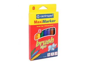 MARKER CENTROPEN BRUSH 8773 MIX 8 SZT OKRĄGŁA KOŃCÓWKA