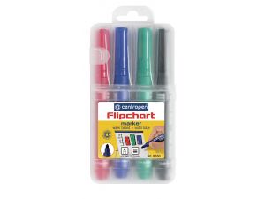 MARKER DO FLIPCHARTÓW CENTROPEN 8550 MIX 4 SZT OKRĄGŁA KOŃCÓWKA