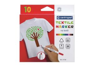MARKER PERMANENTNY CENTROPEN 2739 DO TKANIN 10 SZT