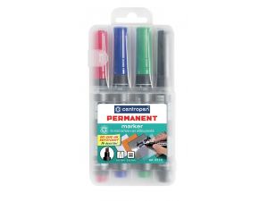MARKER PERMANENTNY CENTROPEN 8516 MIX ŚCIĘTA KOŃCÓWKA 4 SZT