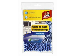 MOP PŁASKI JAN NIEZBĘDNY MIKROFIBRA + KIJ GRANATOWY