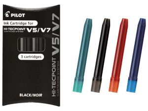 NABOJE PILOT DO CIENKOPISÓW V5 CZERWONE 3 SZT.