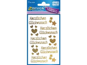 NAKLEJKA Z-DESIGN 55490 ŻYCZENIA FOLIA