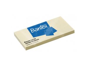 NOTESY SAMOPRZYLEPNE BANTEX 50X40MM ŻÓŁTE, OPAK. 3 SZT.