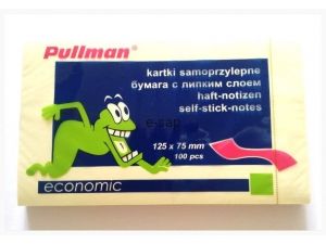NOTES SAMOPRZYLEPNY PULLMAN 125X75MM ŻÓŁTY