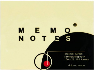 NOTES SAMOPRZYLEPNY DALPO 100X75MM ŻÓŁTY