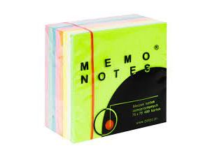 NOTES SAMOPRZYLEPNY DALPO 75X75MM MIX TĘCZOWY 400 KARTEK